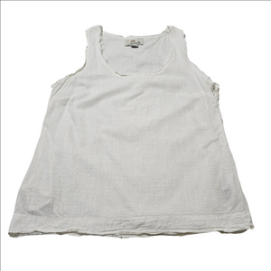Bob Timberlake Sleeveless Blouse Cotton Cream Lightweight Womens XL